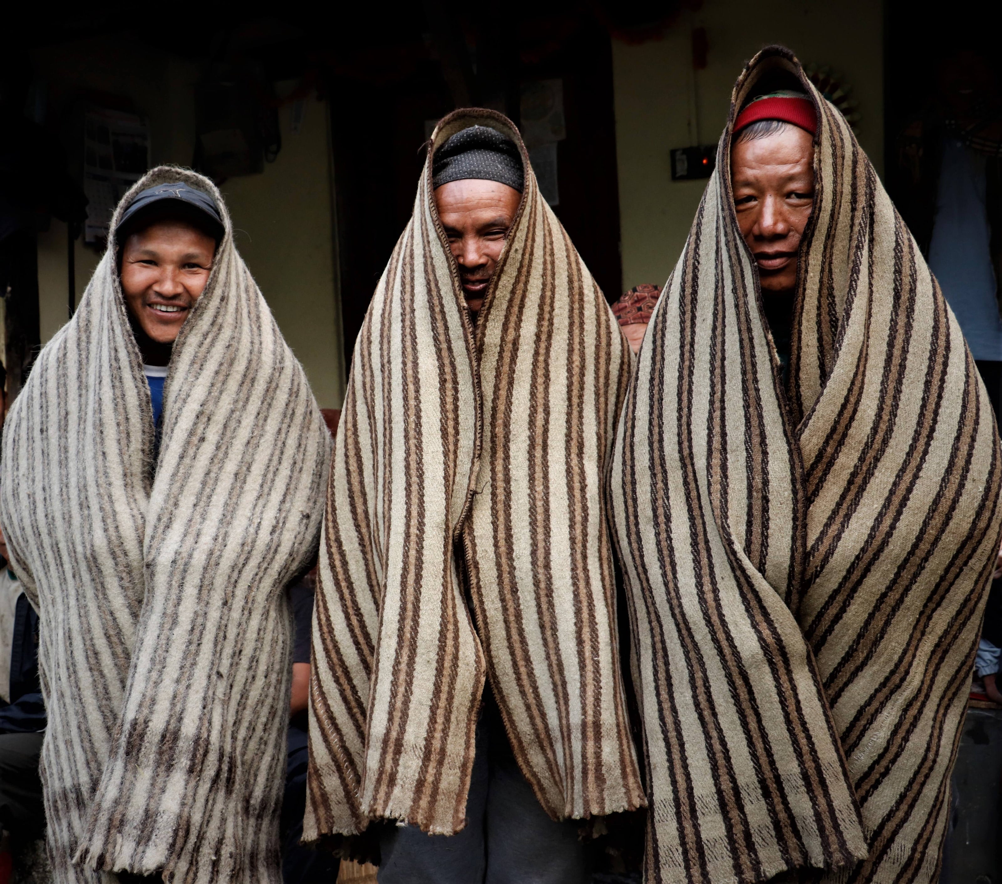 Team of Nepalese locals and friends having fun